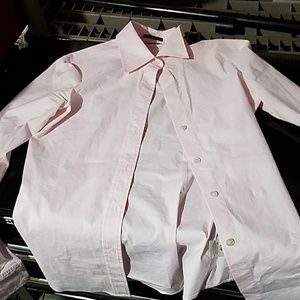 Theory pink long sleeve shirt